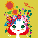 Fleurs enjouées pour un anniversaire créatif